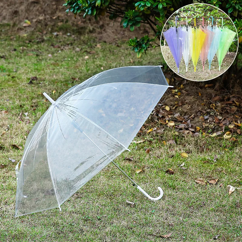1pc 8-Ribs Sturdy Clear See-Th - Golf Umbrella Large recension och pris