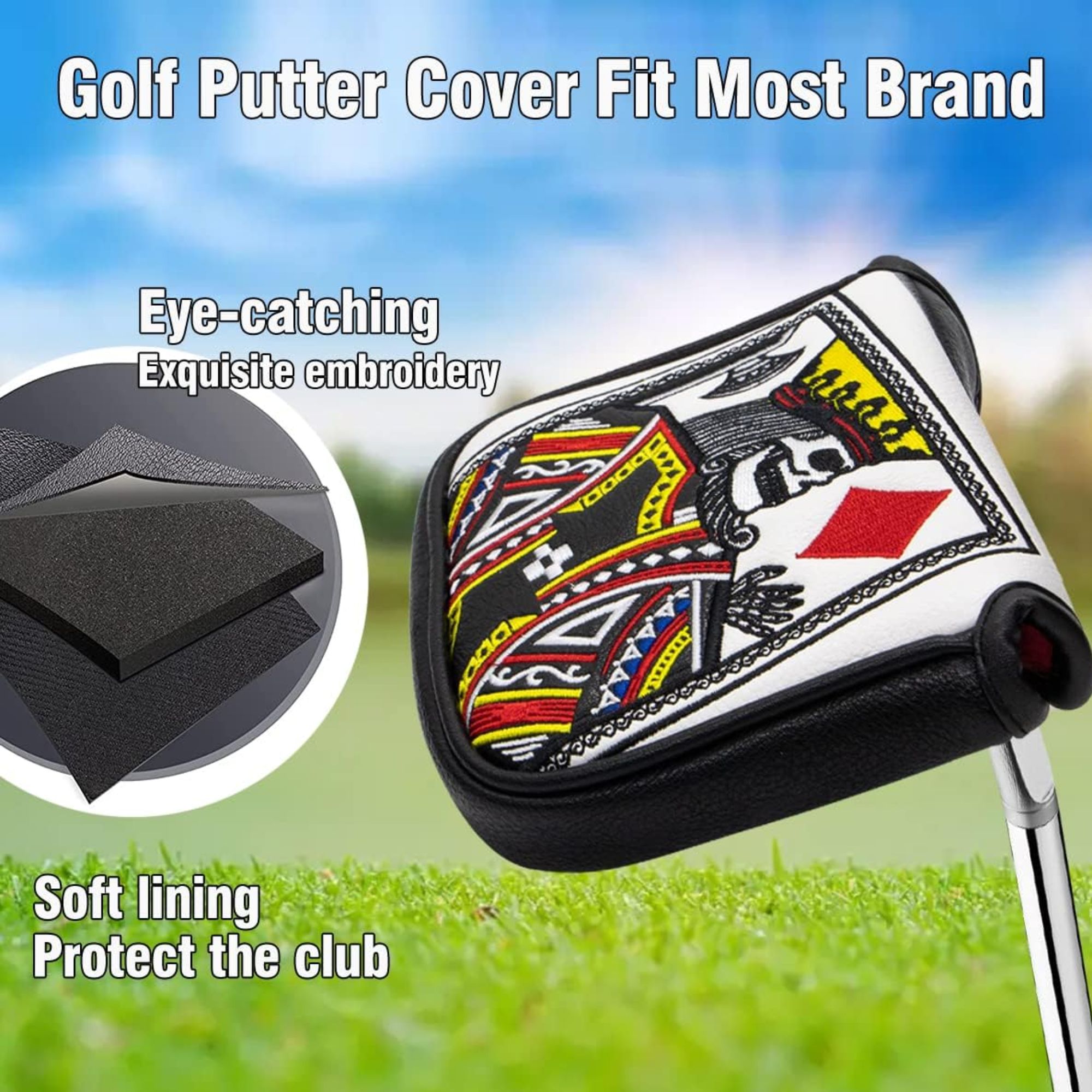 King Of Hearts Embroidered Mal - Golf Putter recension och pris
