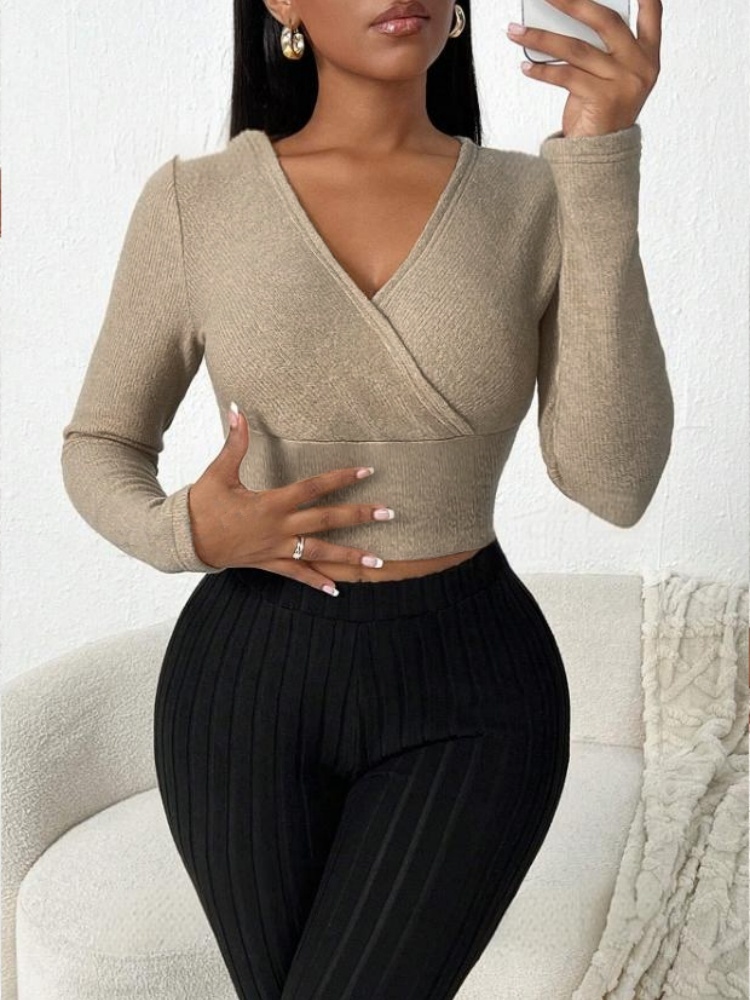 Women Long Sleeve Crop Top V N - Golf Tees recension och pris