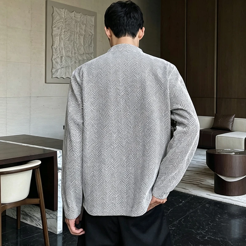 Mens Notched V Neck Long Sleev - Golf Tees recension och pris