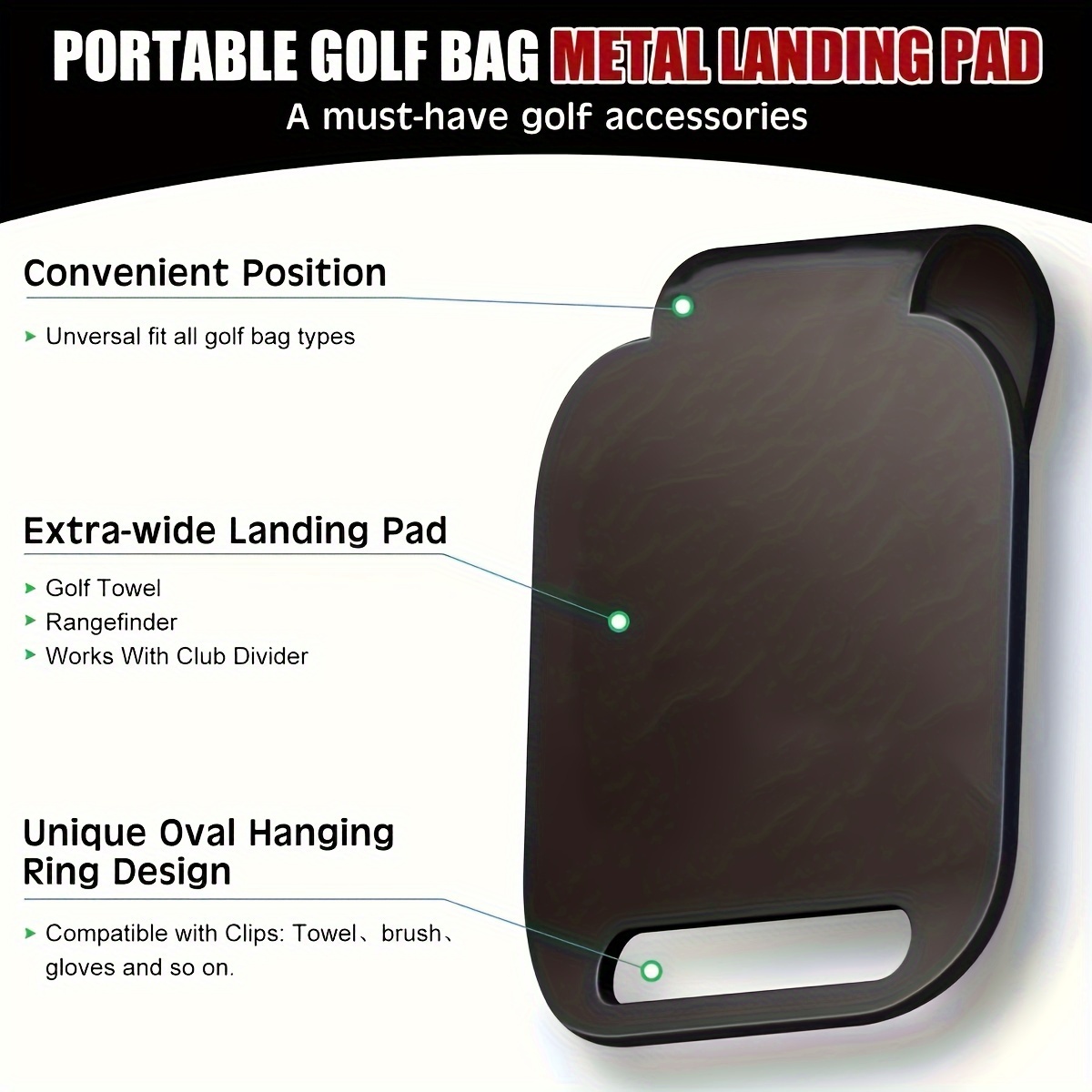 Magnetic Golf Bag Landing Pad（ - Golf Rangefinder recension och pris