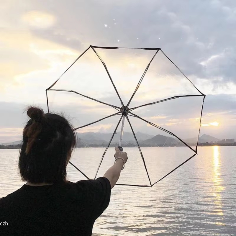 1pc-Korean Transparent Umbrell - Golf Umbrella Large recension och pris