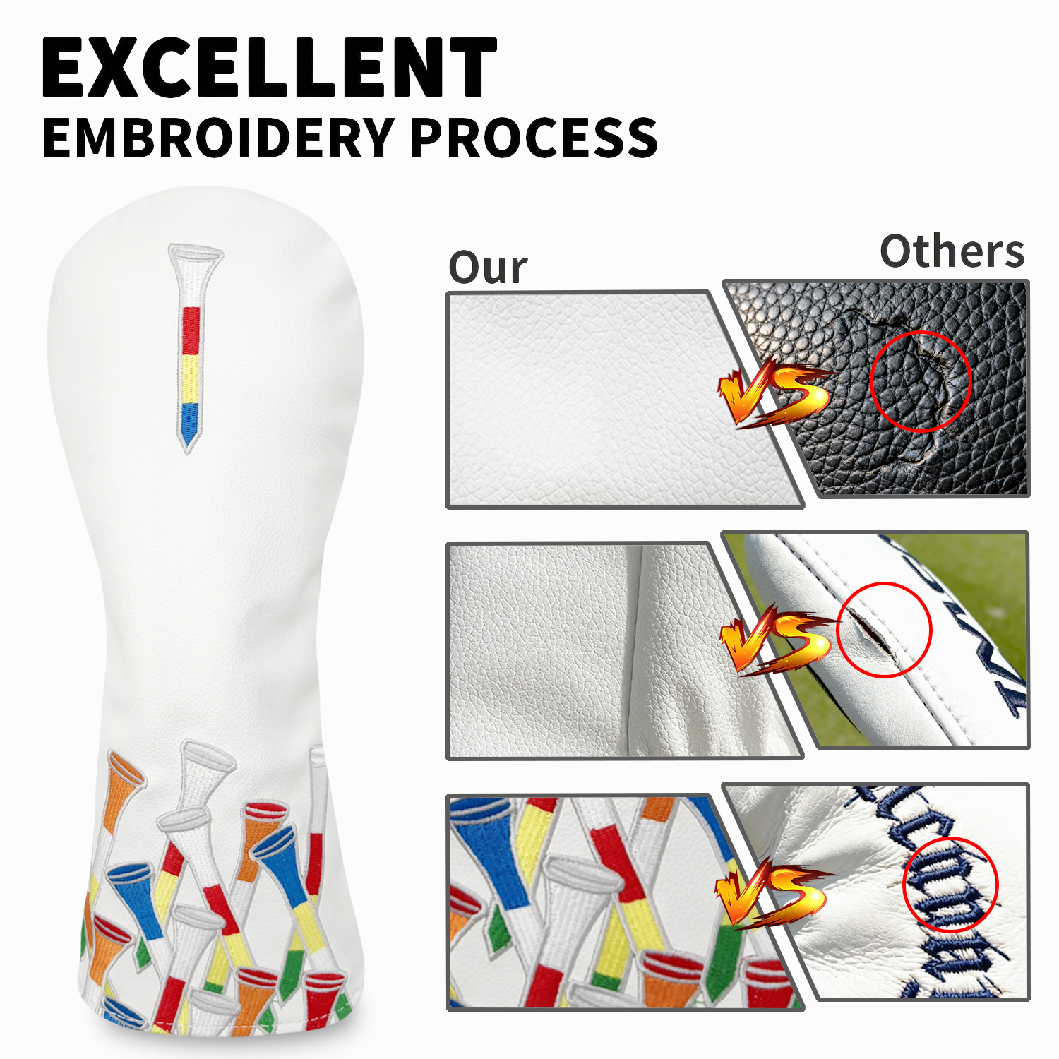 Golf Tee Alphabet Embroidery G - Golf Driver recension och pris